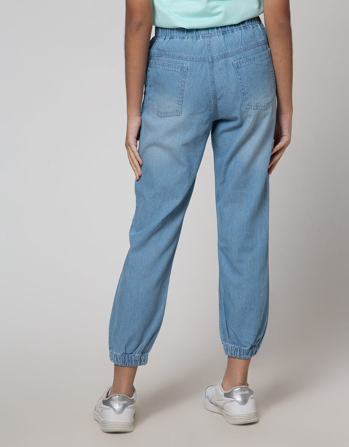 Nevada Denim Long Pants Jogger With Frill Pockets