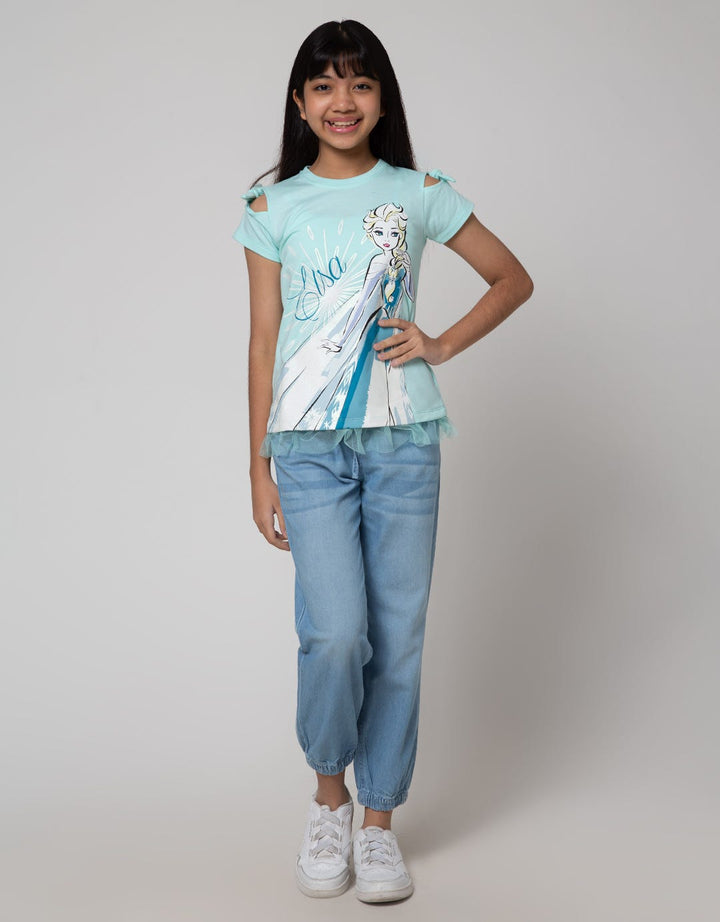 Nevada Denim Long Pants Jogger With Frill Pockets