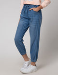 Nevada Denim Long Pants Jogger With Frill Pockets