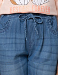 Nevada Denim Long Pants Jogger With Frill Pockets