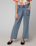 Nevada Denim Long Pants Regular Acid Wash Pockets
