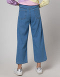 Nevada Denim Long Pants Wide Leg Destroy Lutut