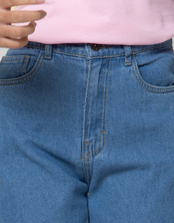 Nevada Denim Long Pants Wide Leg Destroy Lutut