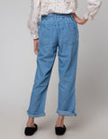 Nevada Denim Long Pants Regular Ribbon At Waist
