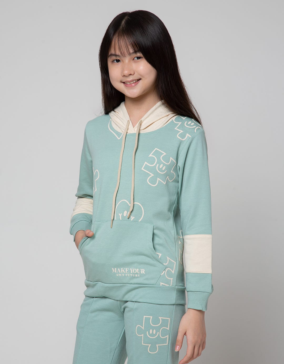 Nevada Hoodie Puzzle Sweater for Girls