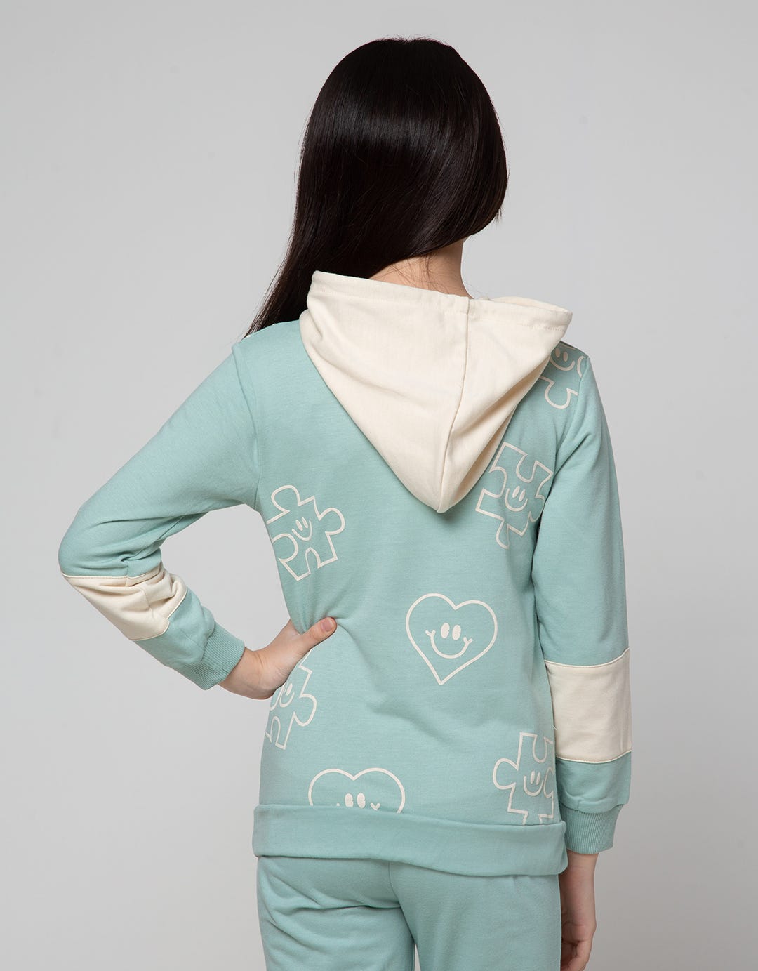 Nevada Hoodie Puzzle Sweater for Girls