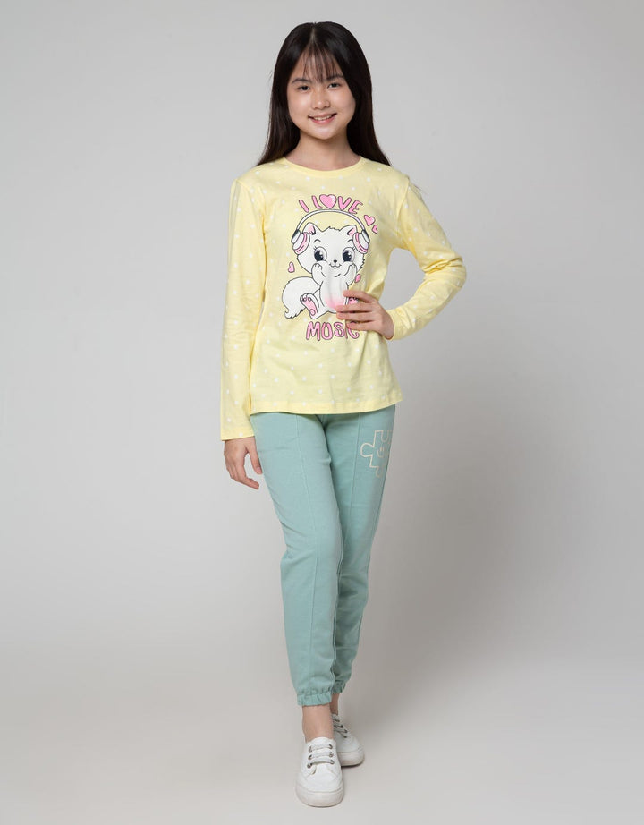 Nevada Print Puzzle Celana Jogger Anak Perempuan
