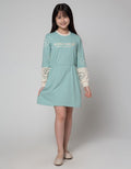 Nevada Puzzle Print Midi Dress Anak Perempuan