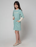 Nevada Puzzle Print Midi Dress Anak Perempuan