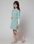 Nevada Puzzle Print Midi Dress Anak Perempuan