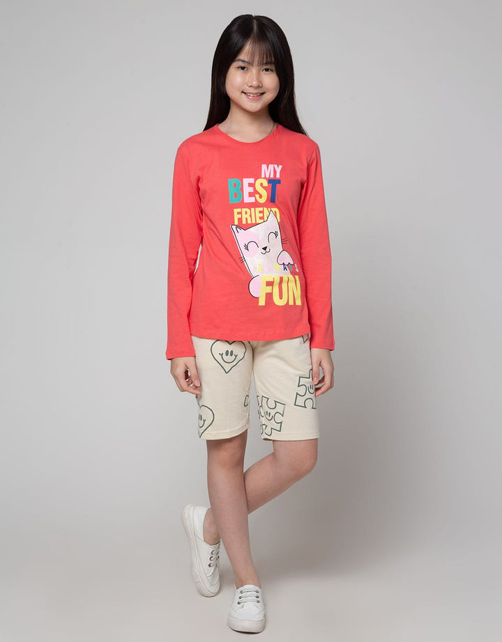 Nevada Print Puzzle Celana Pendek Anak Perempuan