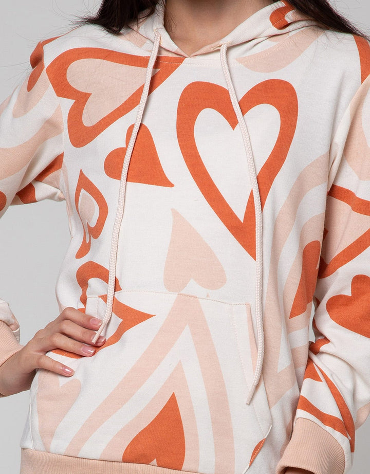 Nevada Sweatshirt Hoodie Full Print Heart