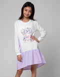 Nevada Midi Dress Comb Woven Print Anime Girl