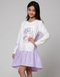 Nevada Midi Dress Comb Woven Print Anime Girl