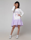 Nevada Midi Dress Comb Woven Print Anime Girl