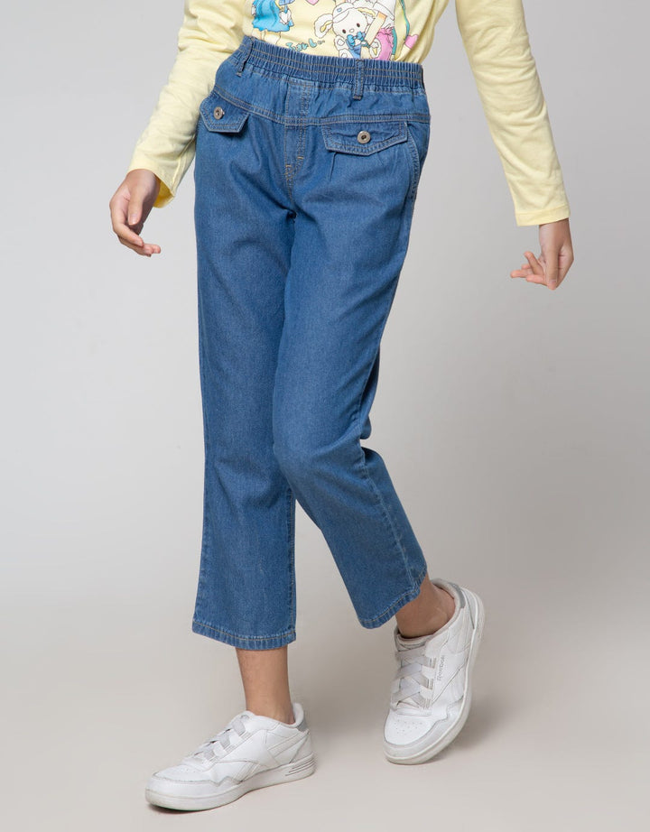 Nevada Denim Long Pants Regular Buttons Flap Pockets