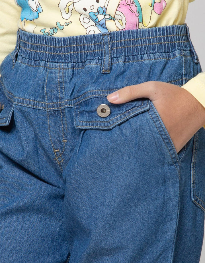 Nevada Denim Long Pants Regular Buttons Flap Pockets