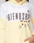 Nevada Long Sleeve Midi Dress Hoodie Aplikasi Cat Friend