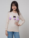 Nevada Sweater Embro Cat With Pom Poms