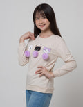 Nevada Sweater Embro Cat With Pom Poms