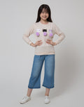 Nevada Sweater Embro Cat With Pom Poms