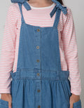 Nevada Long Sleeve Maxi Dress Woven Overall Denim With Daleman