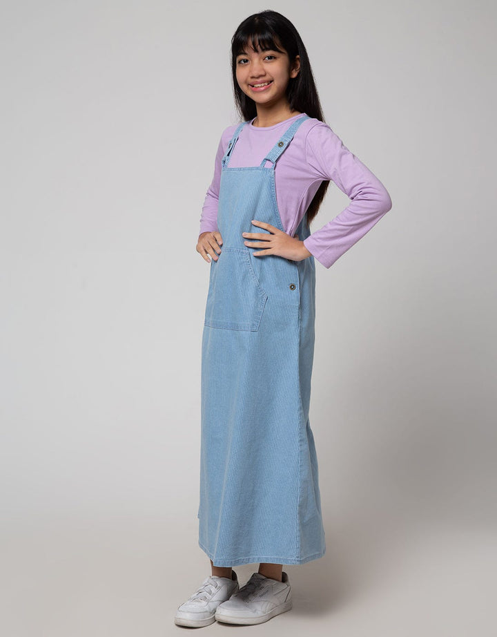 Nevada Overall Stripes Maxi Dress Anak Perempuan