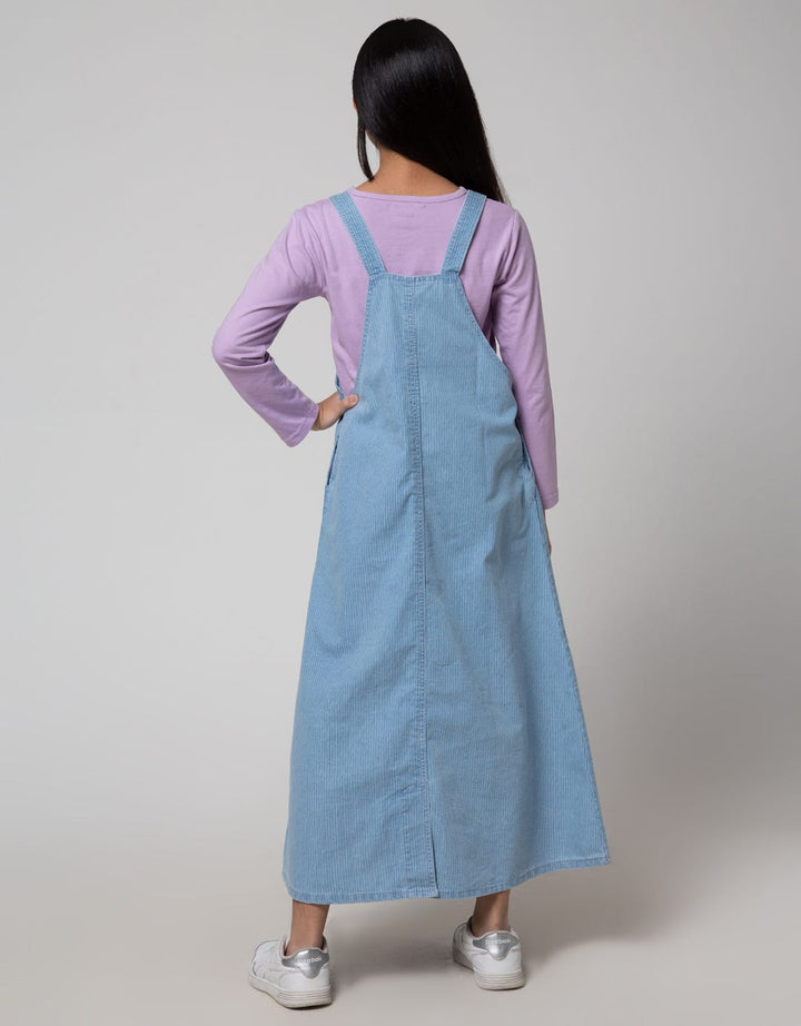 Nevada Overall Stripes Maxi Dress Anak Perempuan