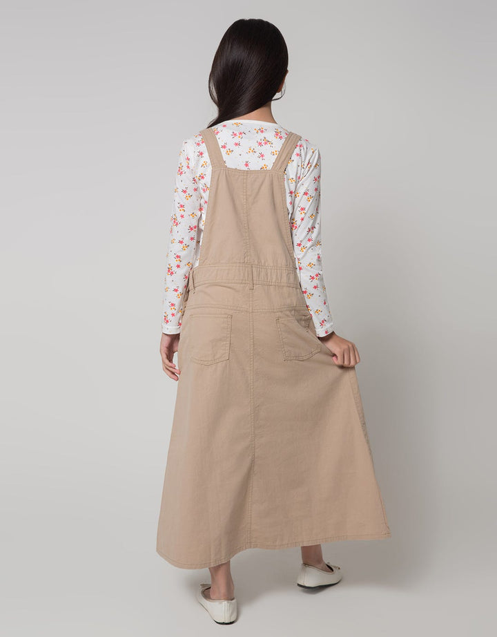 Nevada Long Sleeve Maxi Dress Baby Canvas Overall With Underwear