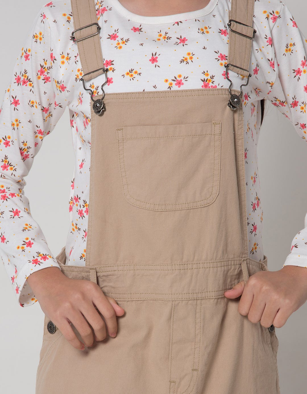 Nevada Long Sleeve Maxi Dress Baby Canvas Overall With Underwear