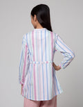 Aero Long Sleeve Shirt Tunic Striped Waist Tie