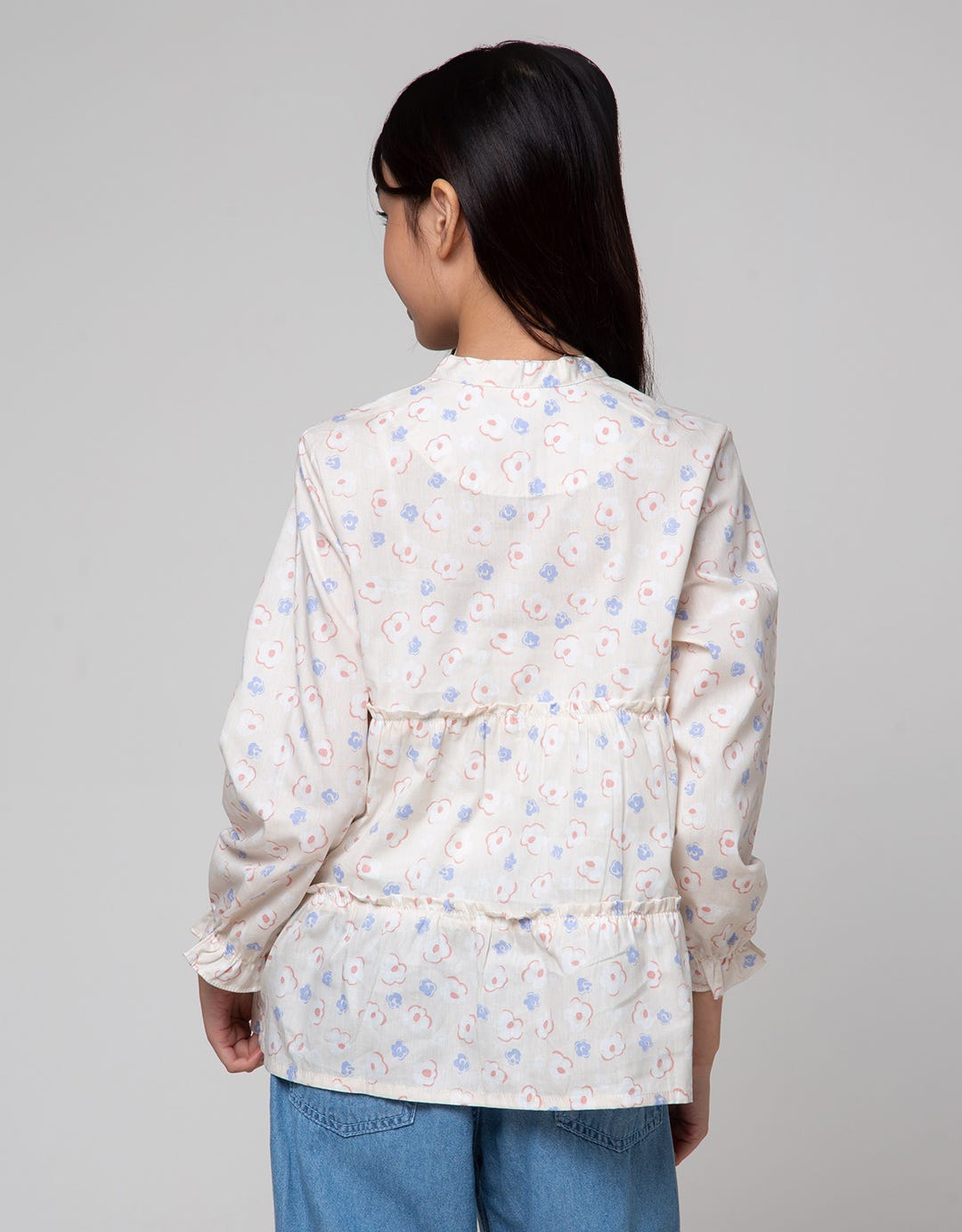 Aero Ruffle Down Girls Shirt