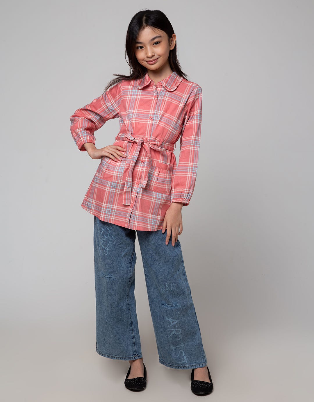 Aero Long Sleeve Shirt Tunic Belt