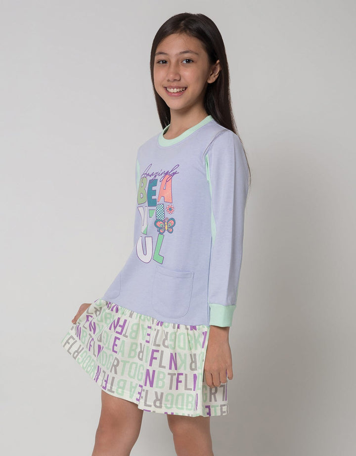 Aero Long Sleeve Midi Dress Flower Power Kupu