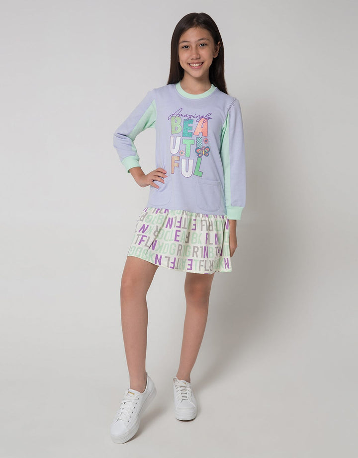 Aero Long Sleeve Midi Dress Flower Power Kupu