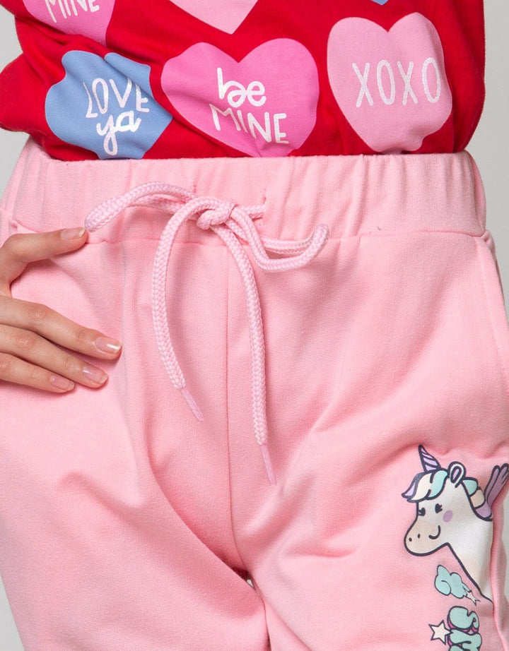 Aero Jogger Cut Sewn Pink Unicorn