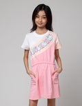 Aero Short Sleeve Midi Dress Cut Sewn Pink Unicorn