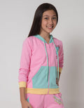 Aero Jacket Color Block Smile Flower