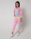 Aero Jacket Color Block Smile Flower