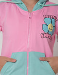 Aero Jacket Color Block Smile Flower