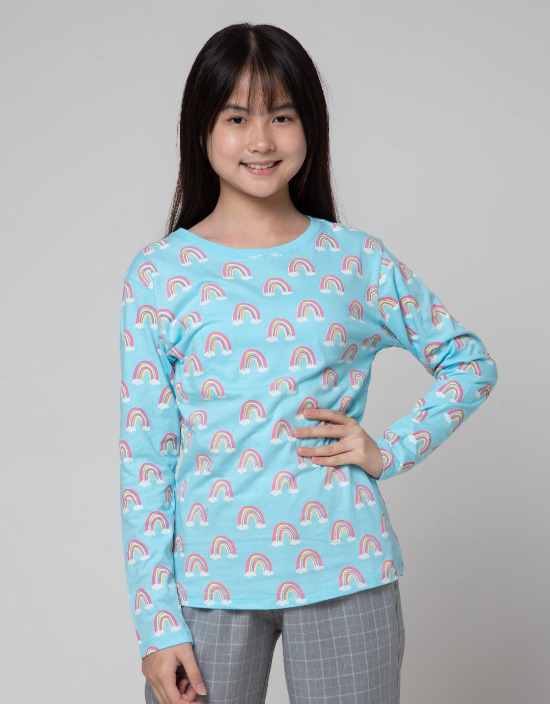 Nevada Cloudy Print Girls T-Shirt