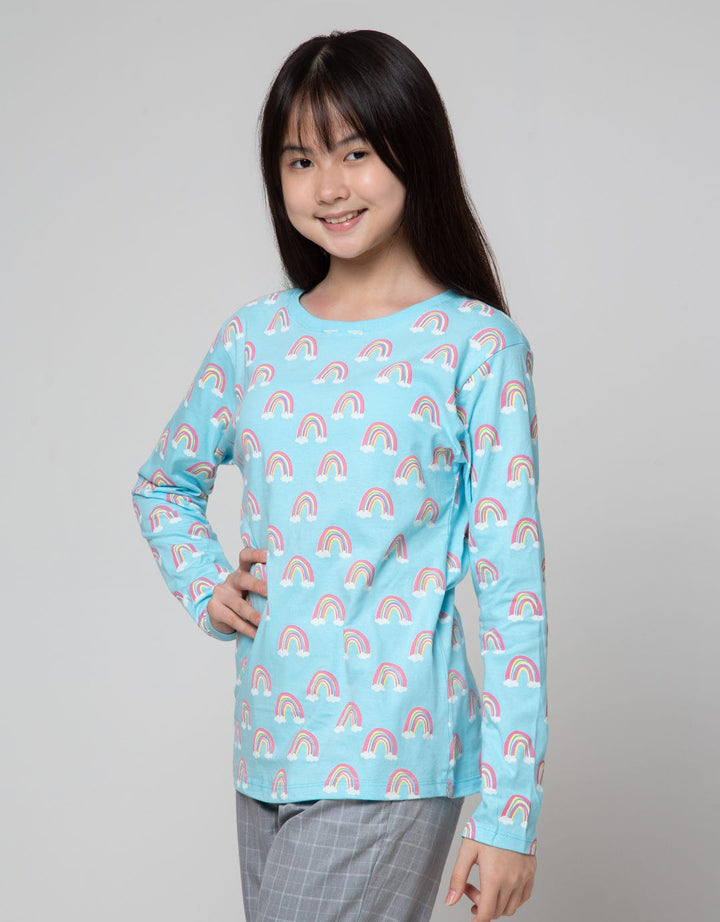 Nevada Cloudy Print Girls T-Shirt