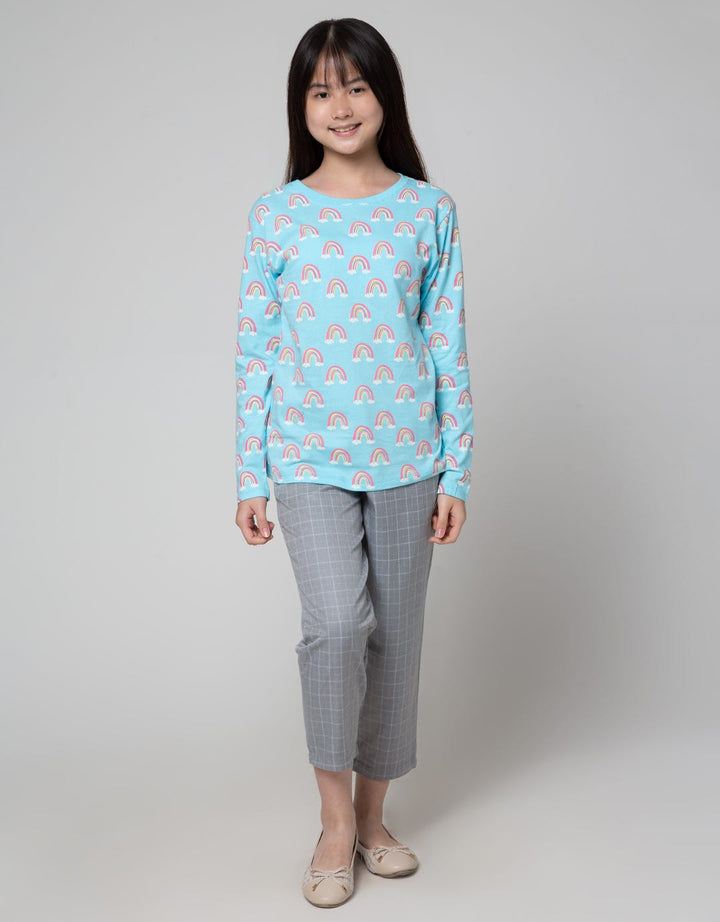Nevada Cloudy Print Girls T-Shirt