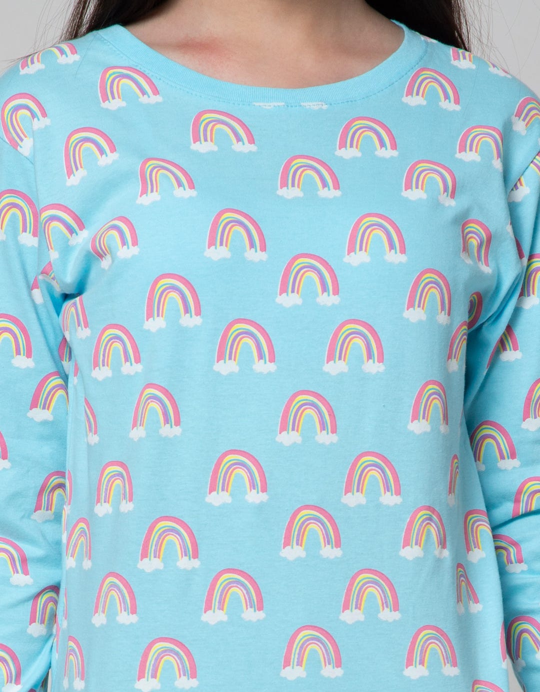 Nevada Cloudy Print Girls T-Shirt