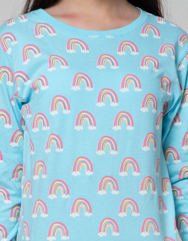 Nevada Cloudy Print Girls T-Shirt