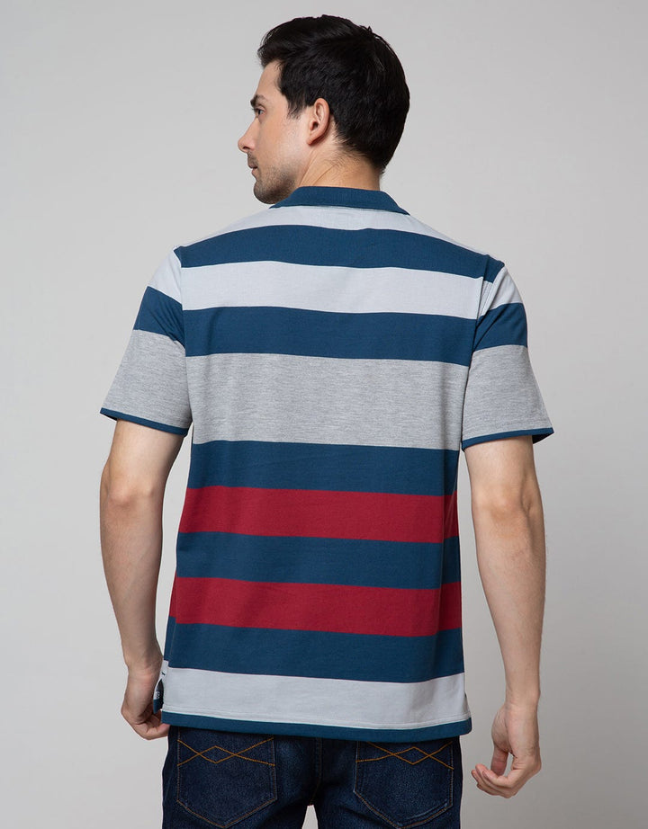 Nevada Short Sleeve Kaos Polo Jersey Stripe