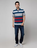 Nevada Short Sleeve Kaos Polo Jersey Stripe