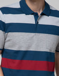 Nevada Short Sleeve Kaos Polo Jersey Stripe