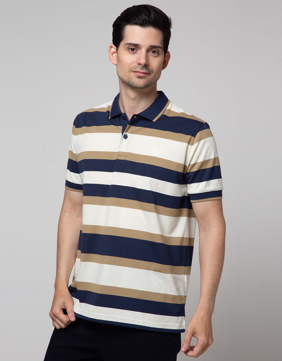 Nevada Jersey Stripe Kaos Polo Pria
