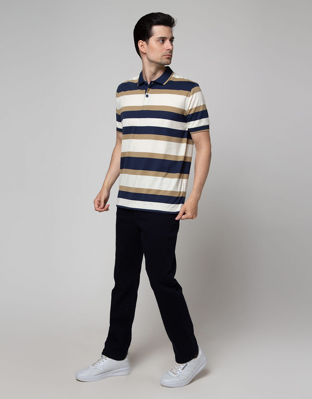 Nevada Jersey Stripe Kaos Polo Pria